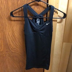 Nike DriFit tennis running black tank top